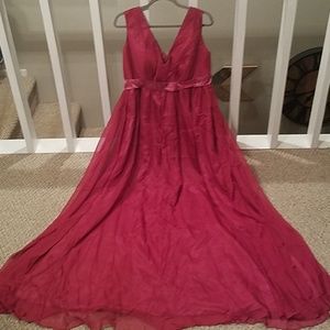 Light burgundy formal dress plus size